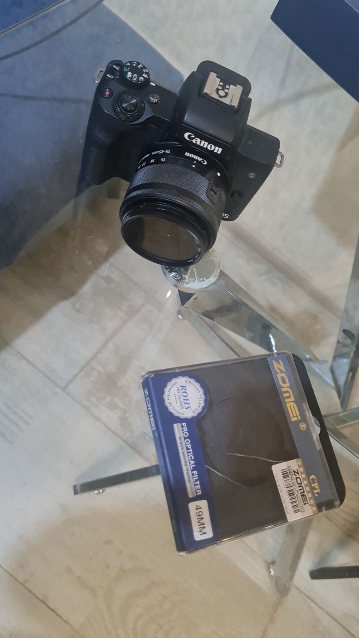 Фотоаппарат Canon EOS M50 Mark II с китовым объективом и поляризационным фильтро