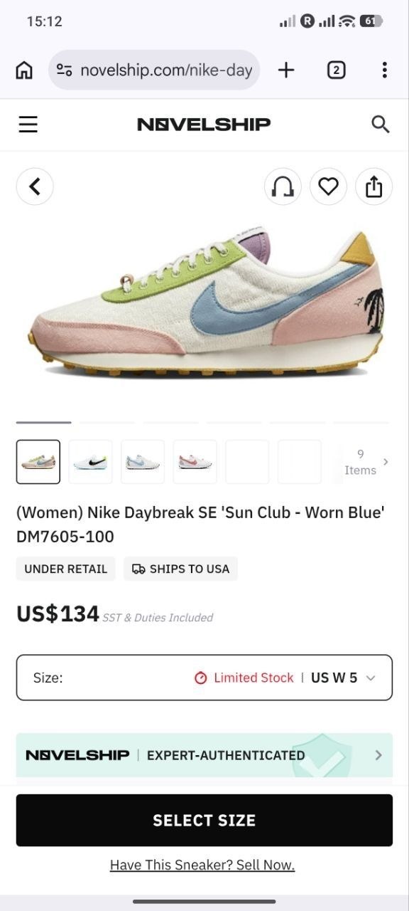 Кроссовки Nike Daybreak SE 'Sun Club - Worn Blue'