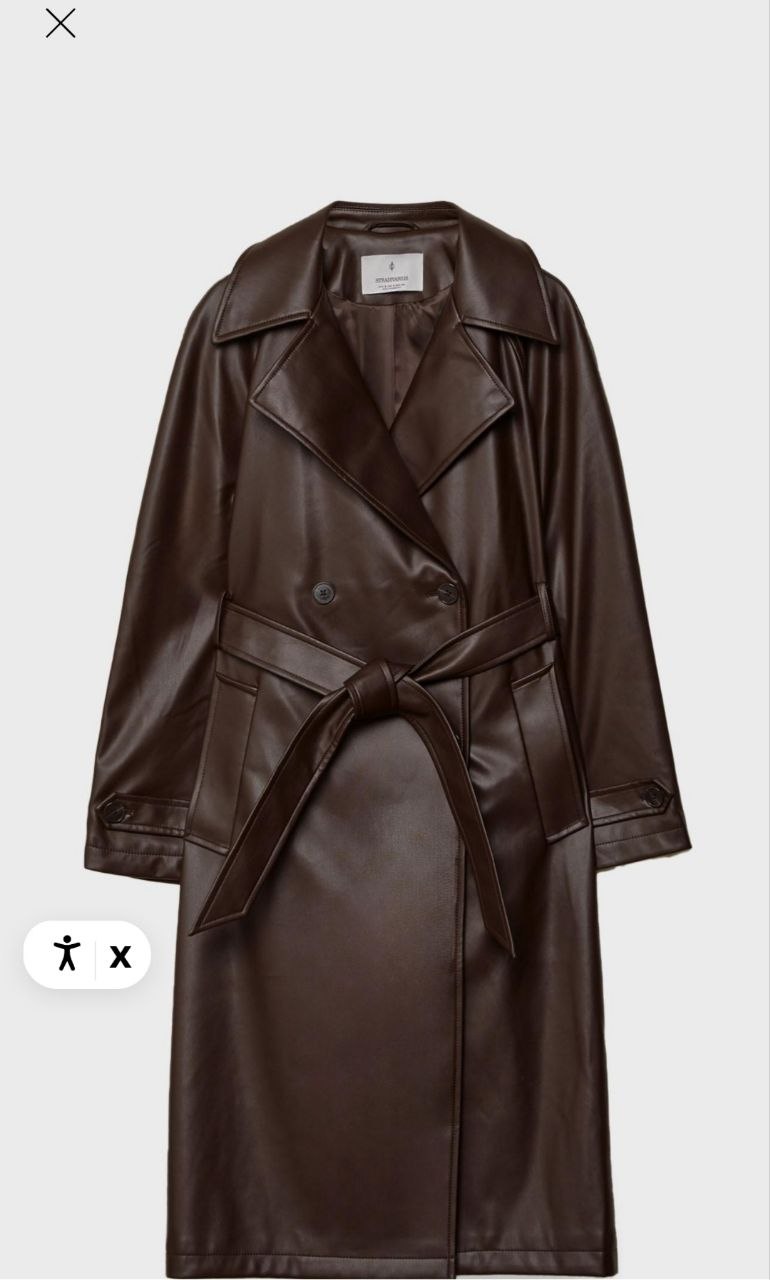 Коричневый тренч Stradivarius, размер M