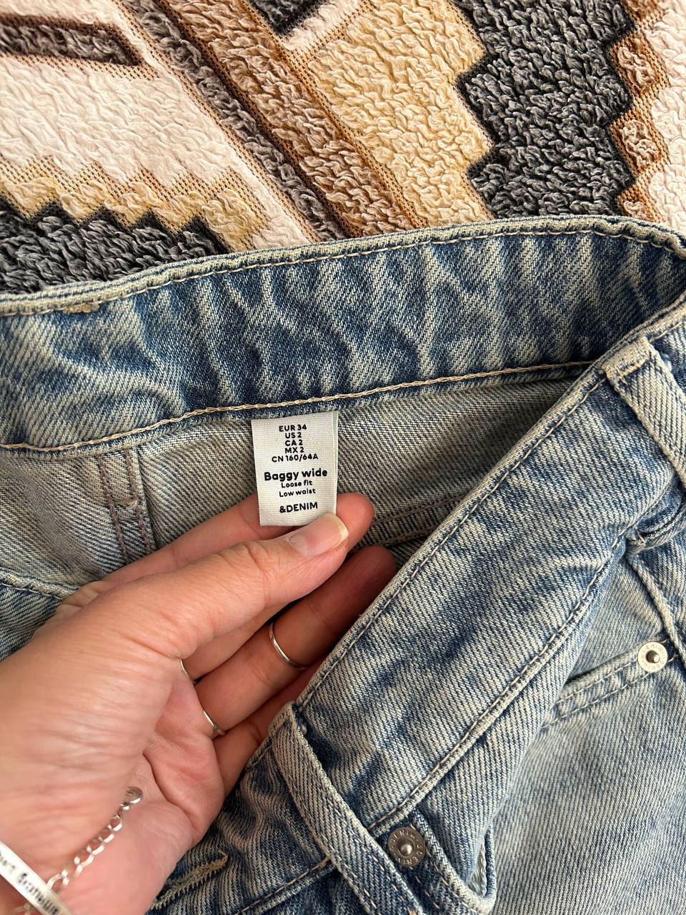 Джинсы H&M baggy wide, EUR 34
