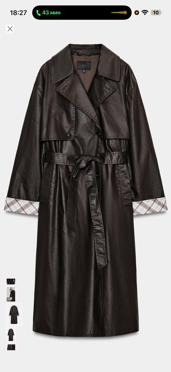 Новый длинный тренч Zara, размер M