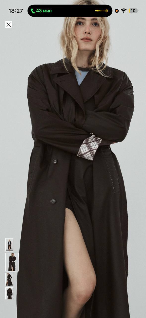 Новый длинный тренч Zara, размер M