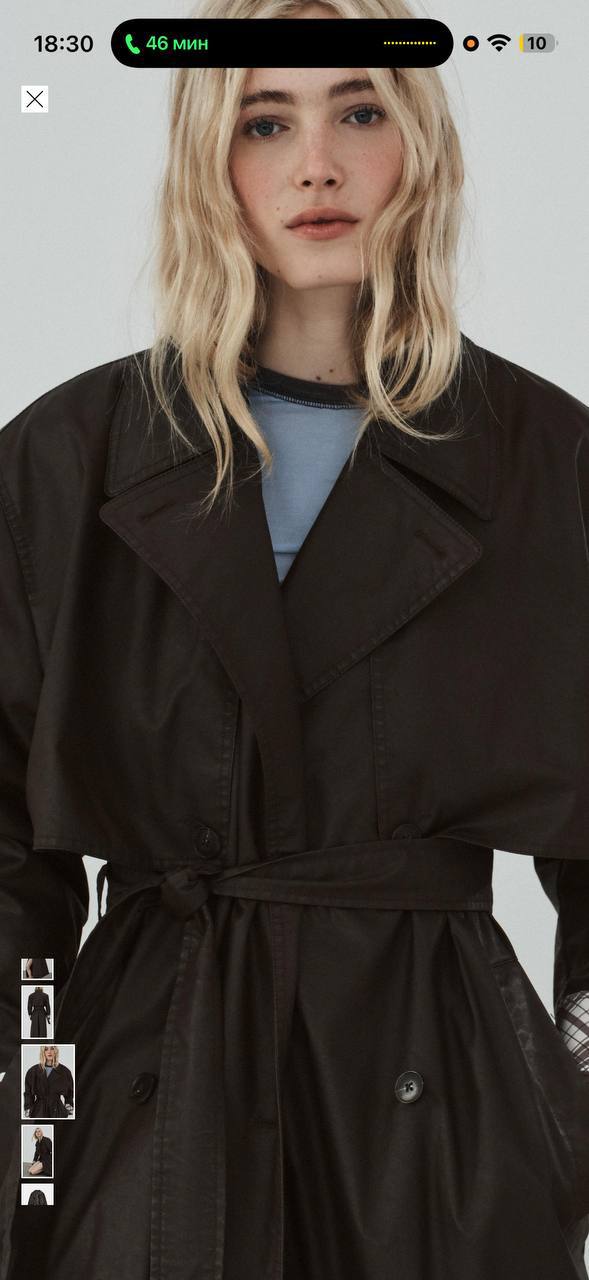 Новый длинный тренч Zara, размер M