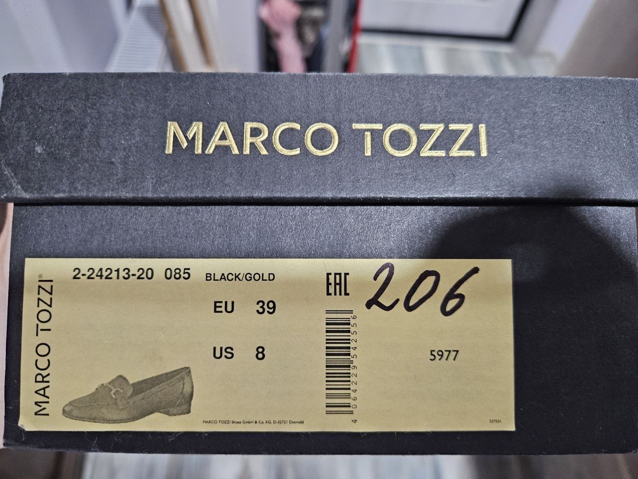 Женские мокасины Marco Tozzi, 39 размер