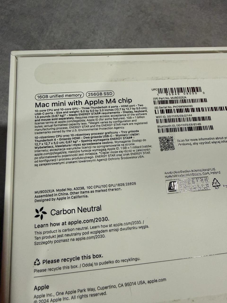 Apple Mac mini M4 16GB/256GB