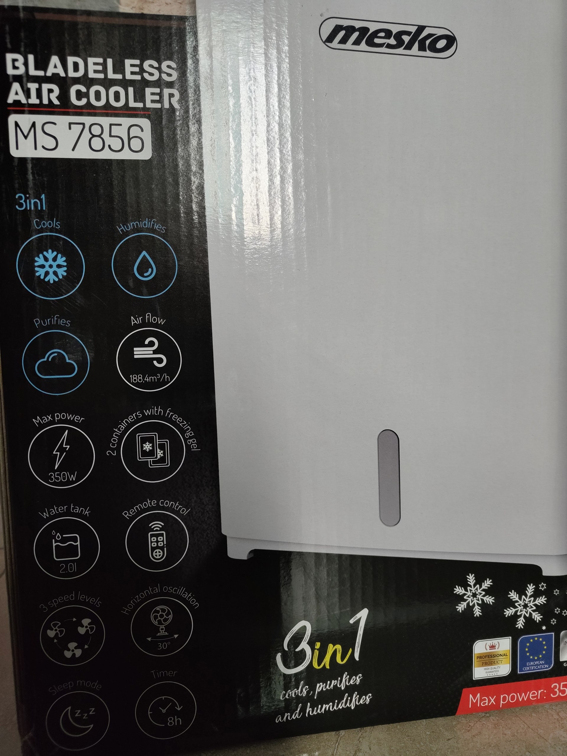 Портативный кондиционер Mesco MS 7856 Bladeless Air Cooler 3 в 1