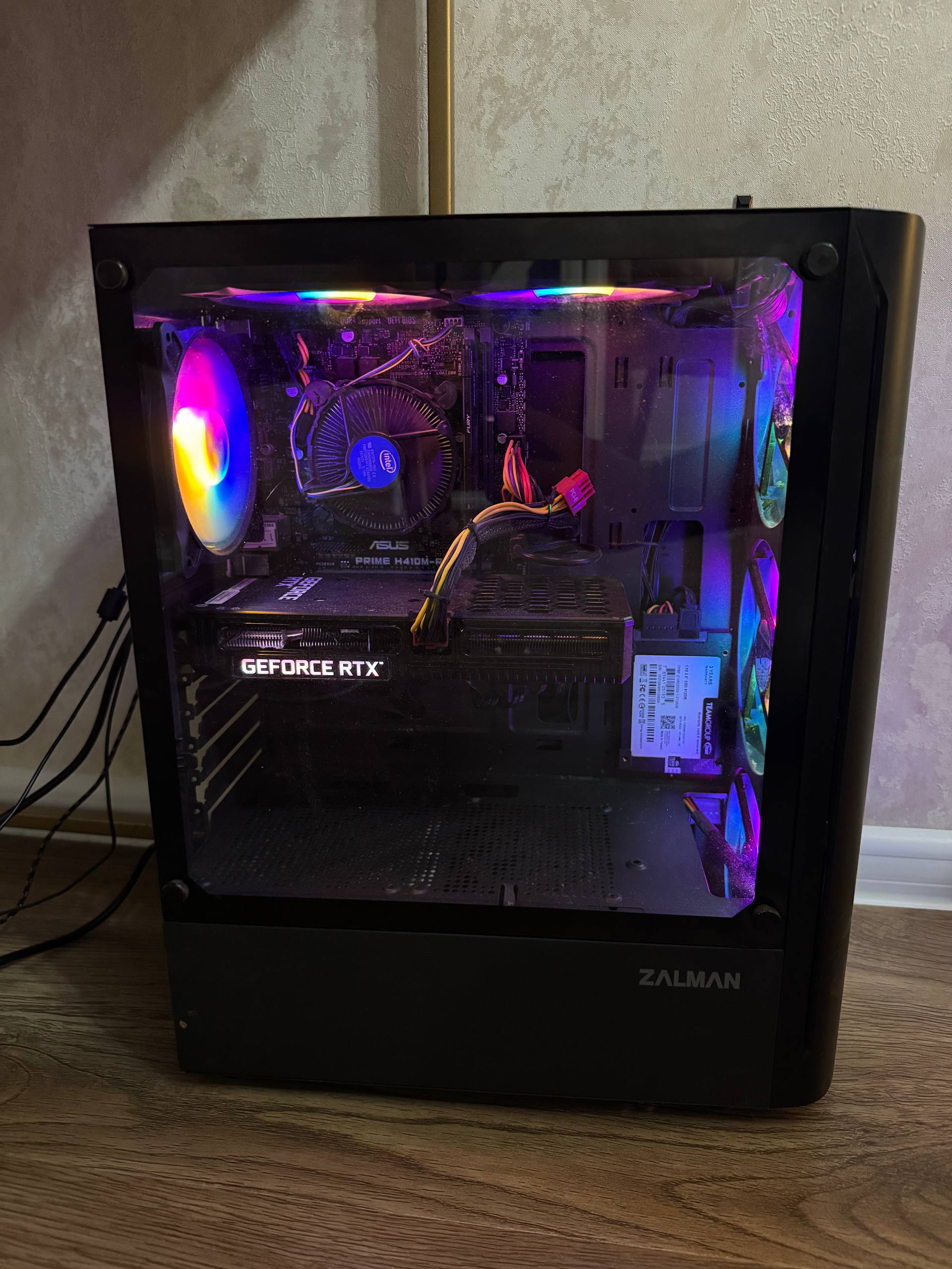 Компьютер: Intel Core i5-10400, RTX 3060 12GB, 16GB RAM, Asus Prime H410M-R