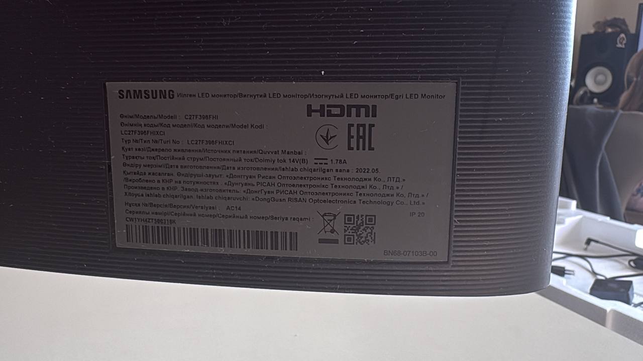Монитор Samsung C27F390FHI 27″ изогнутый под ремонт