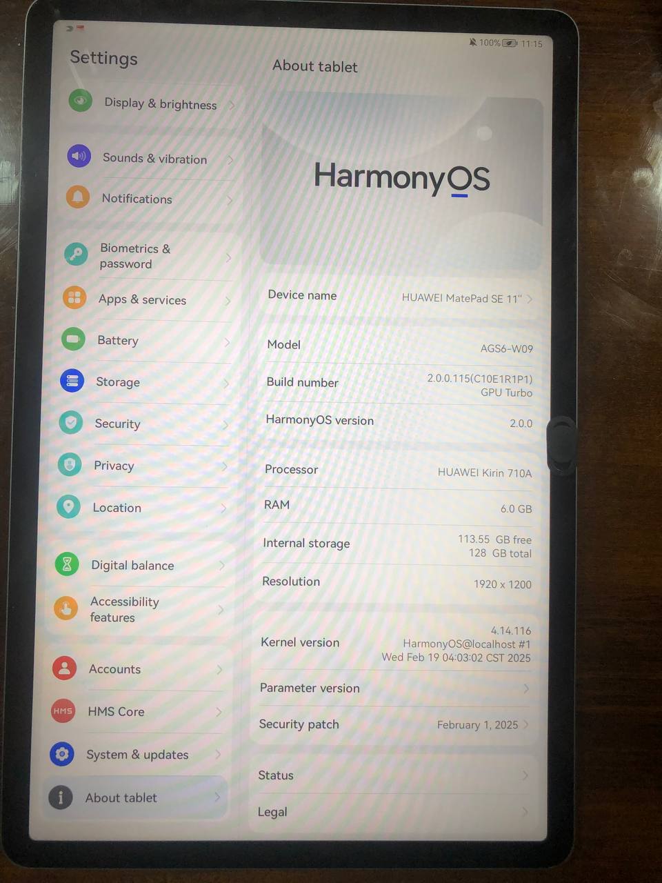 Планшет Huawei MatePad 11 (6 ГБ ОЗУ)