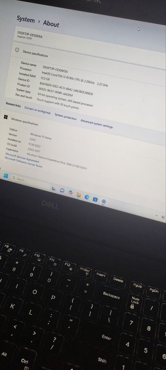Ноутбук DELL 15.6, 12 ГБ ОЗУ, 1 ТБ