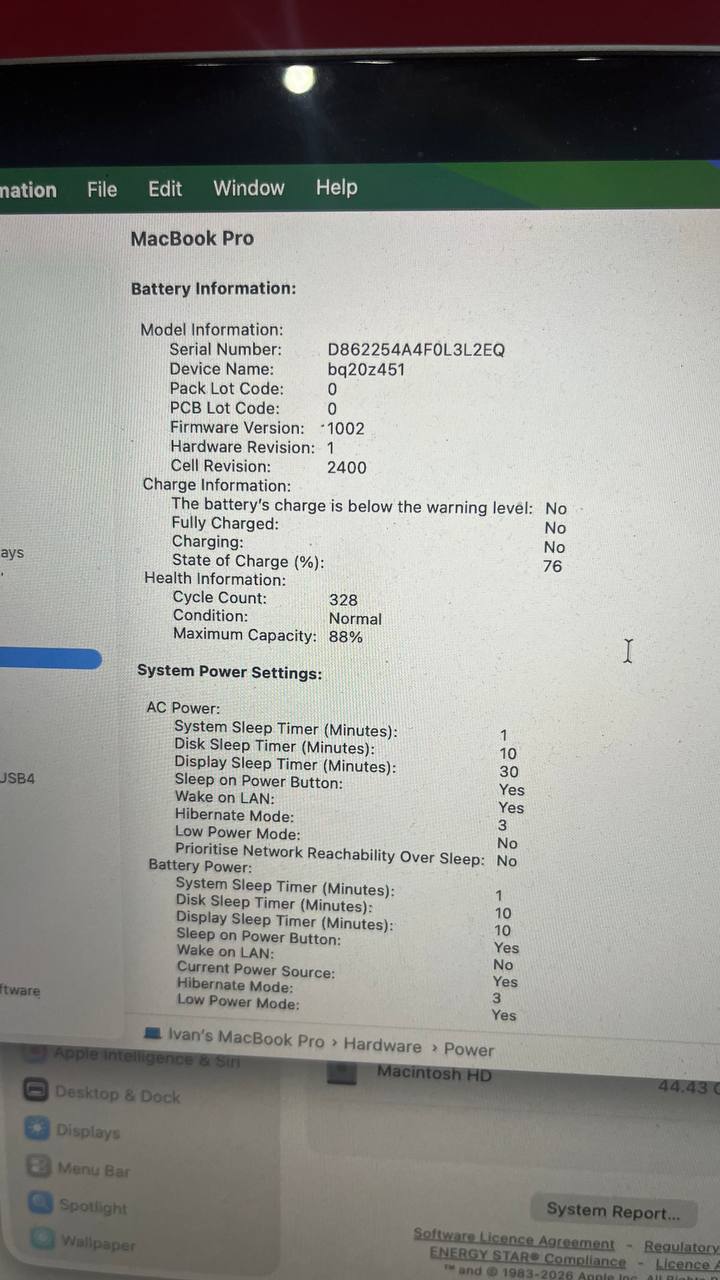 MacBook Pro 2020 M1 8GB 256GB