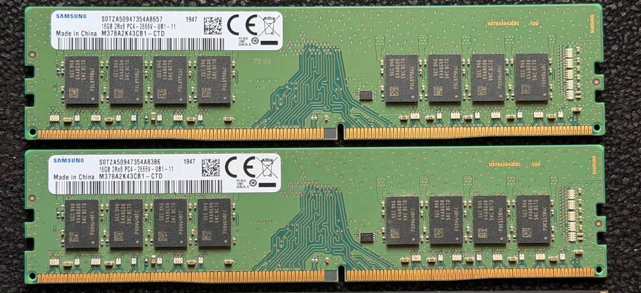 Оперативная память Samsung DDR4 32GB 2667MHz 2x16GB