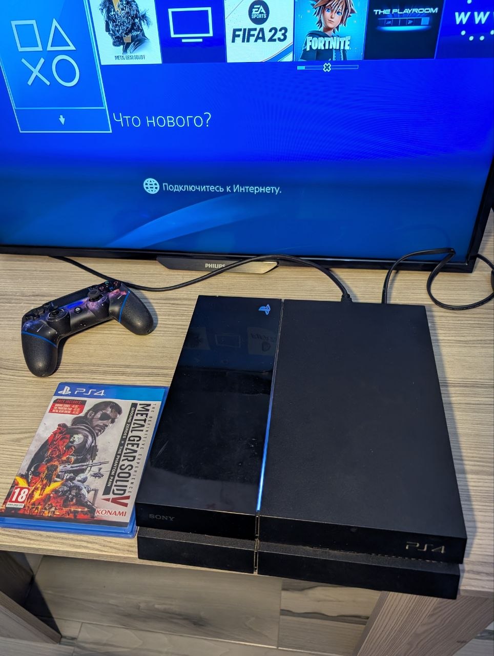 Sony PlayStation 4 Fat с геймпадом, HDMI и проводом питания