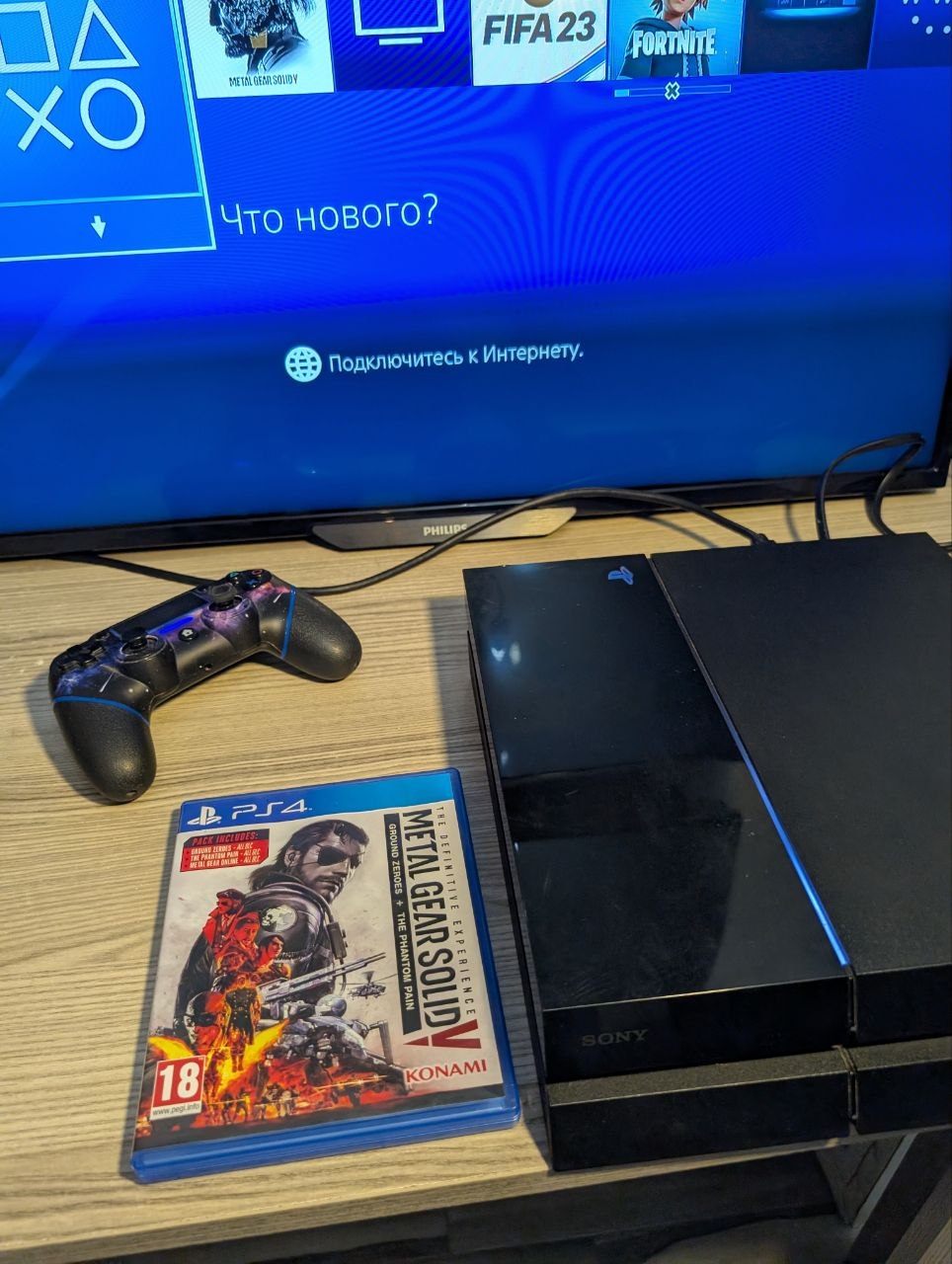 Sony PlayStation 4 Fat с геймпадом, HDMI и проводом питания