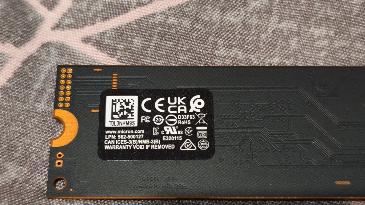 SSD Micron 2400 512GB M.2 NVMe PCIe Gen4x4