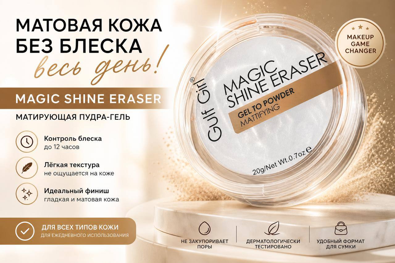 Матирующая гель-пудра Gulf Girl Magic Shine Eraser 20 г