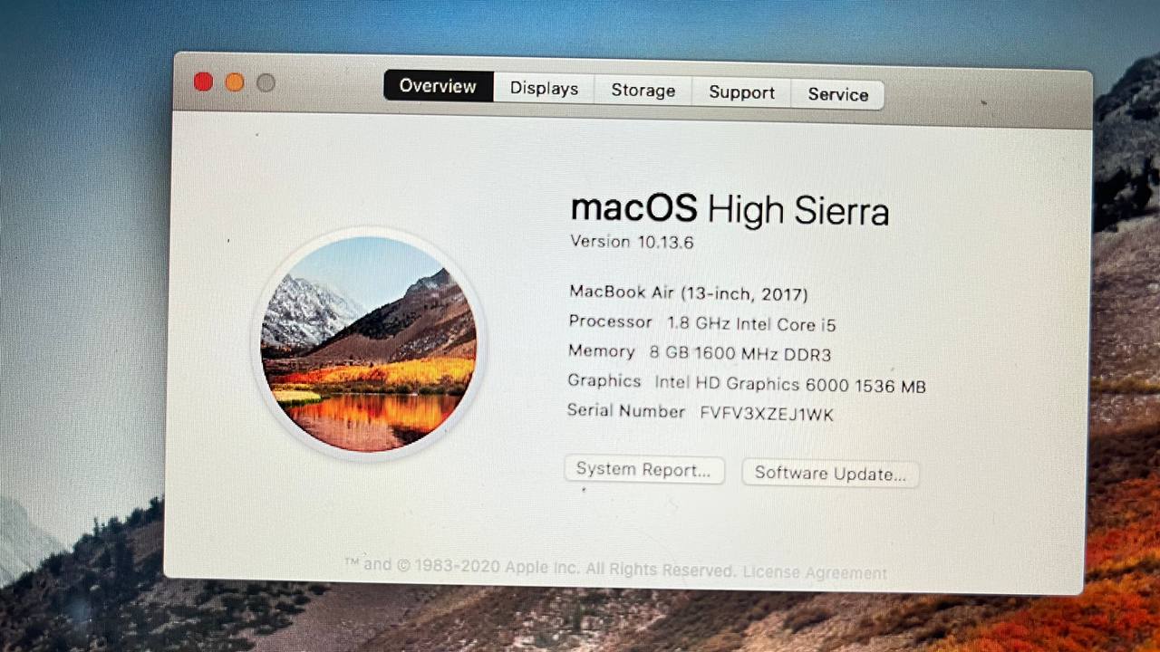 MacBook Air 13" 2017 (Intel Core i5, 8GB)