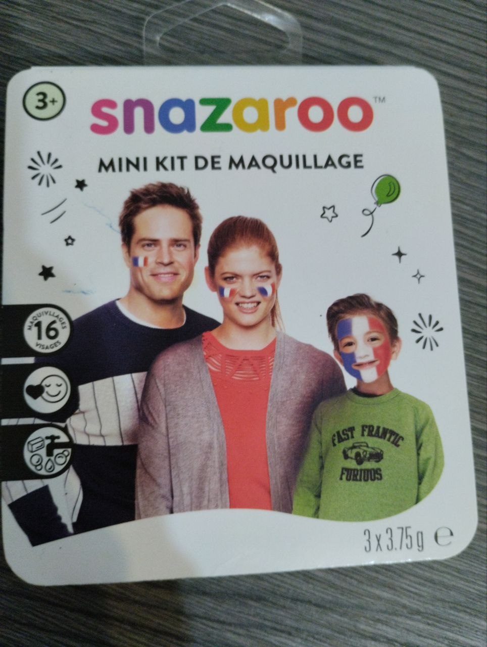 Мини-набор аквагрима Snazaroo Mini Kit de Maquillage, 3 цвета