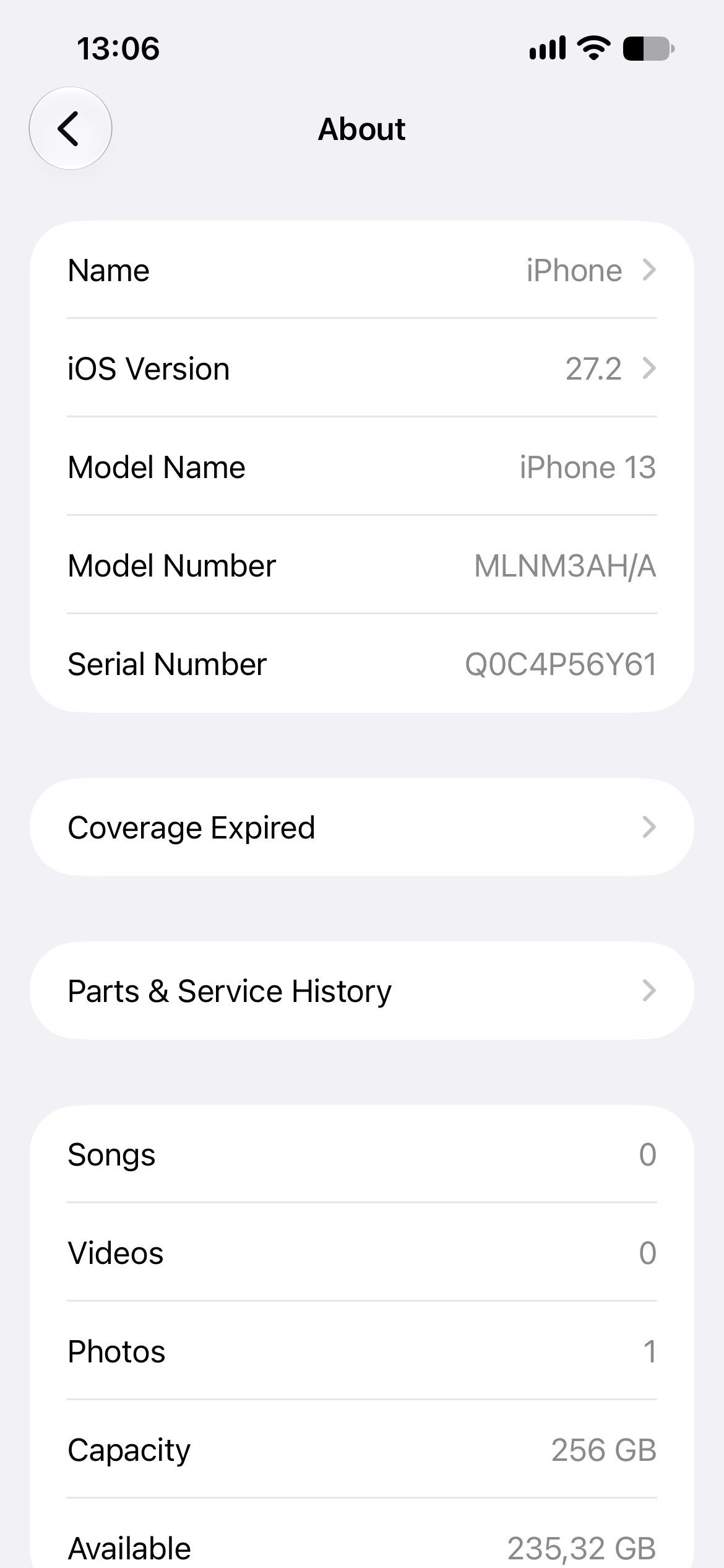 iPhone 13 256GB синий