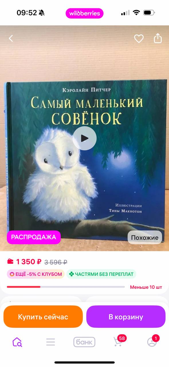 Книга «Самый маленький совенок»