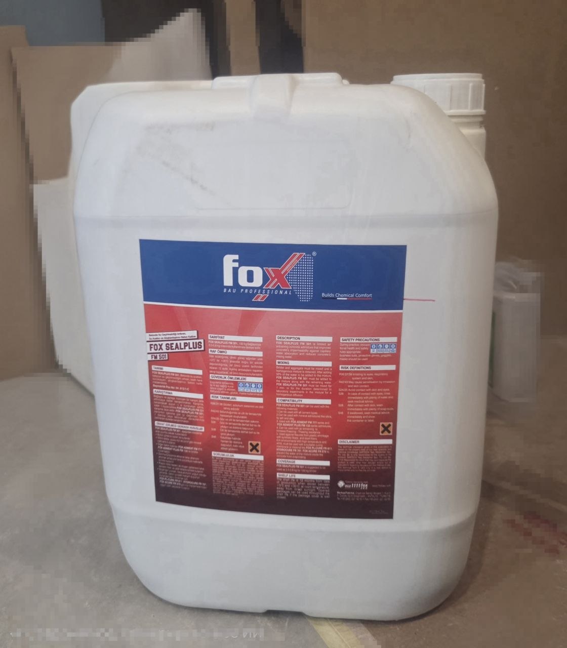 Пластификатор для бетона FOX SEALPLUS FM501, ~2/3 от 20 кг