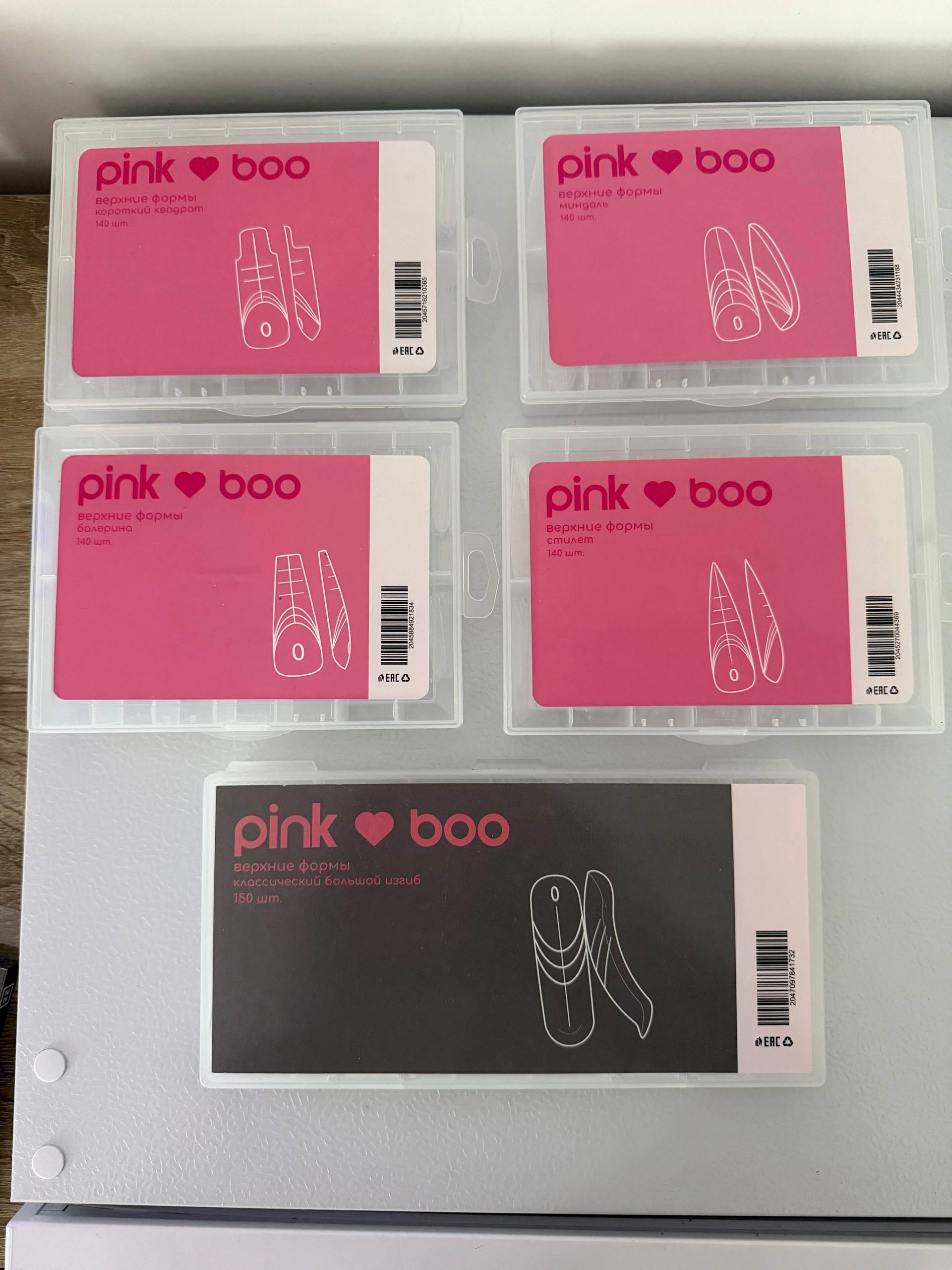 Верхние формы Pink a boo для маникюра
