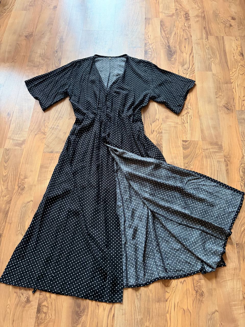 Платье-халат в горошек