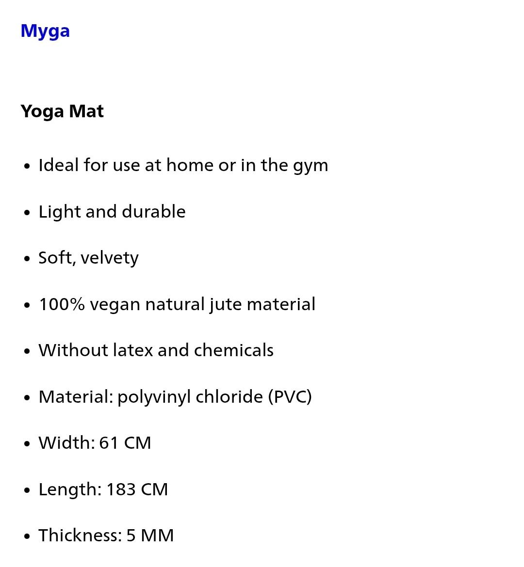 Коврик для йоги Myga