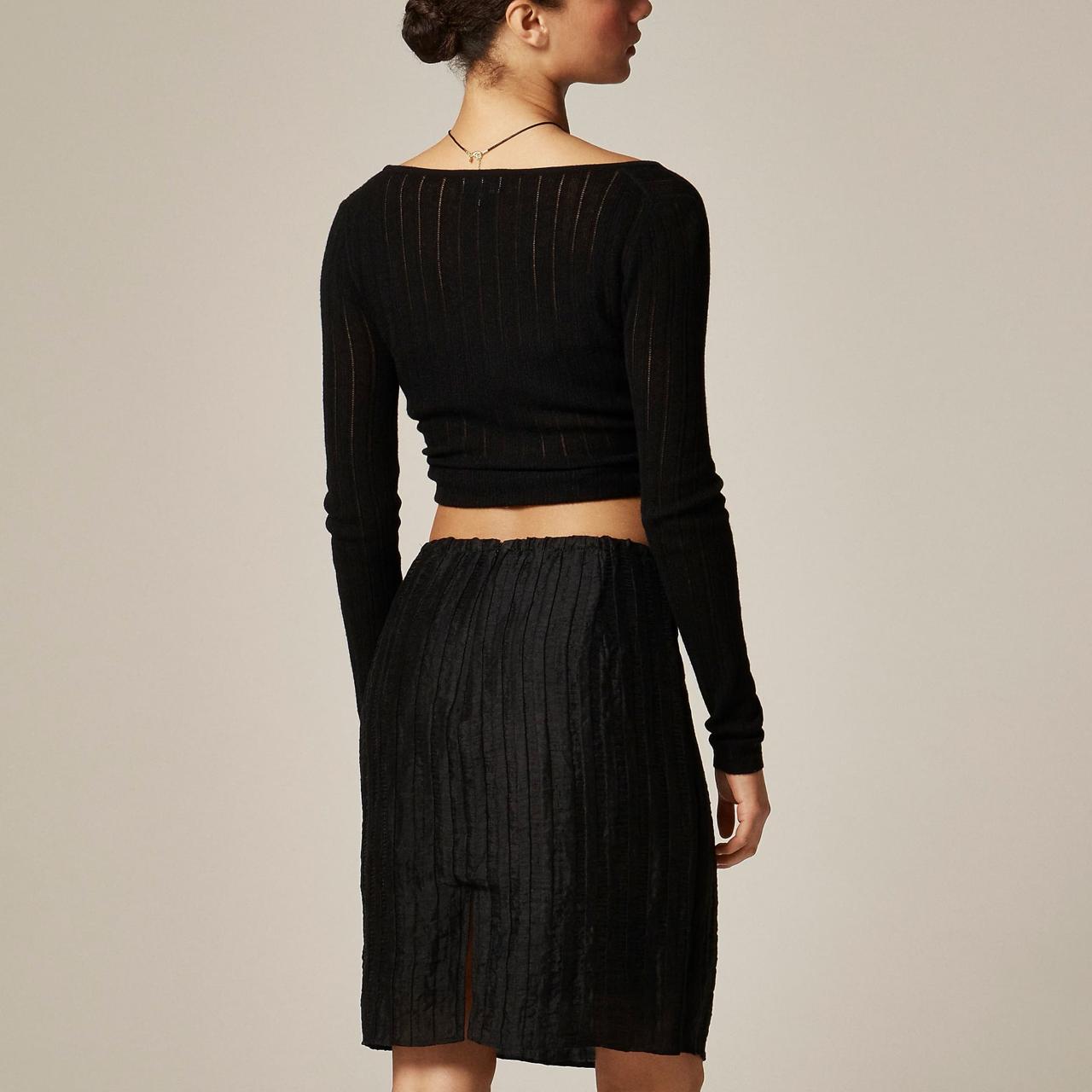 Черная льняная юбка J.Crew