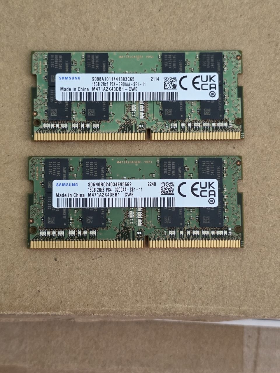 Оперативная память Samsung DDR4 3200MHz SODIMM 16GB (2 планки)