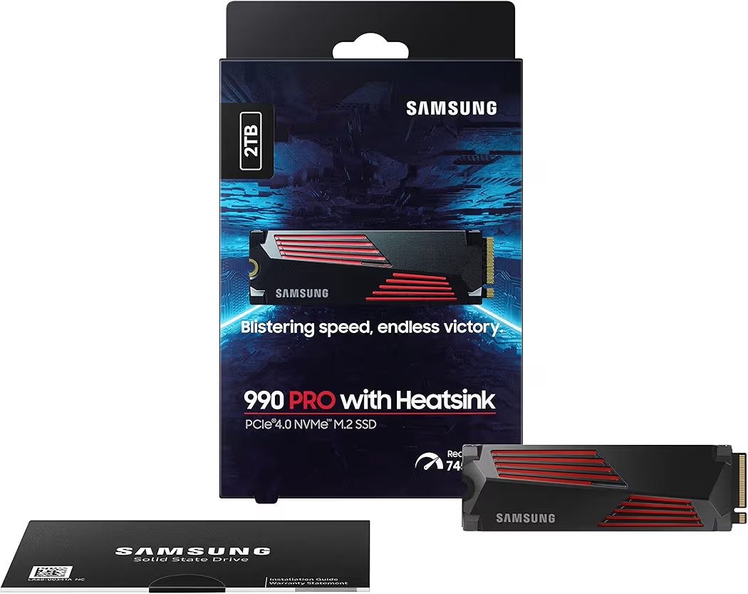 SSD Samsung 990 PRO with Heatsink 2TB PCIe Gen4 M.2 2280