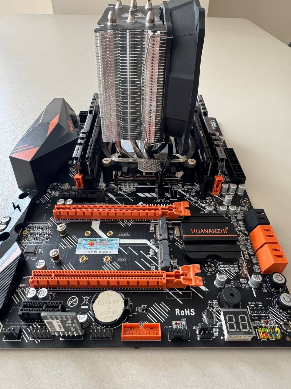 Комплект: Huanan X99-BD4 + Intel Xeon E5-2666 v3 + DDR4 32ГБ + БП Gigabyte 610W