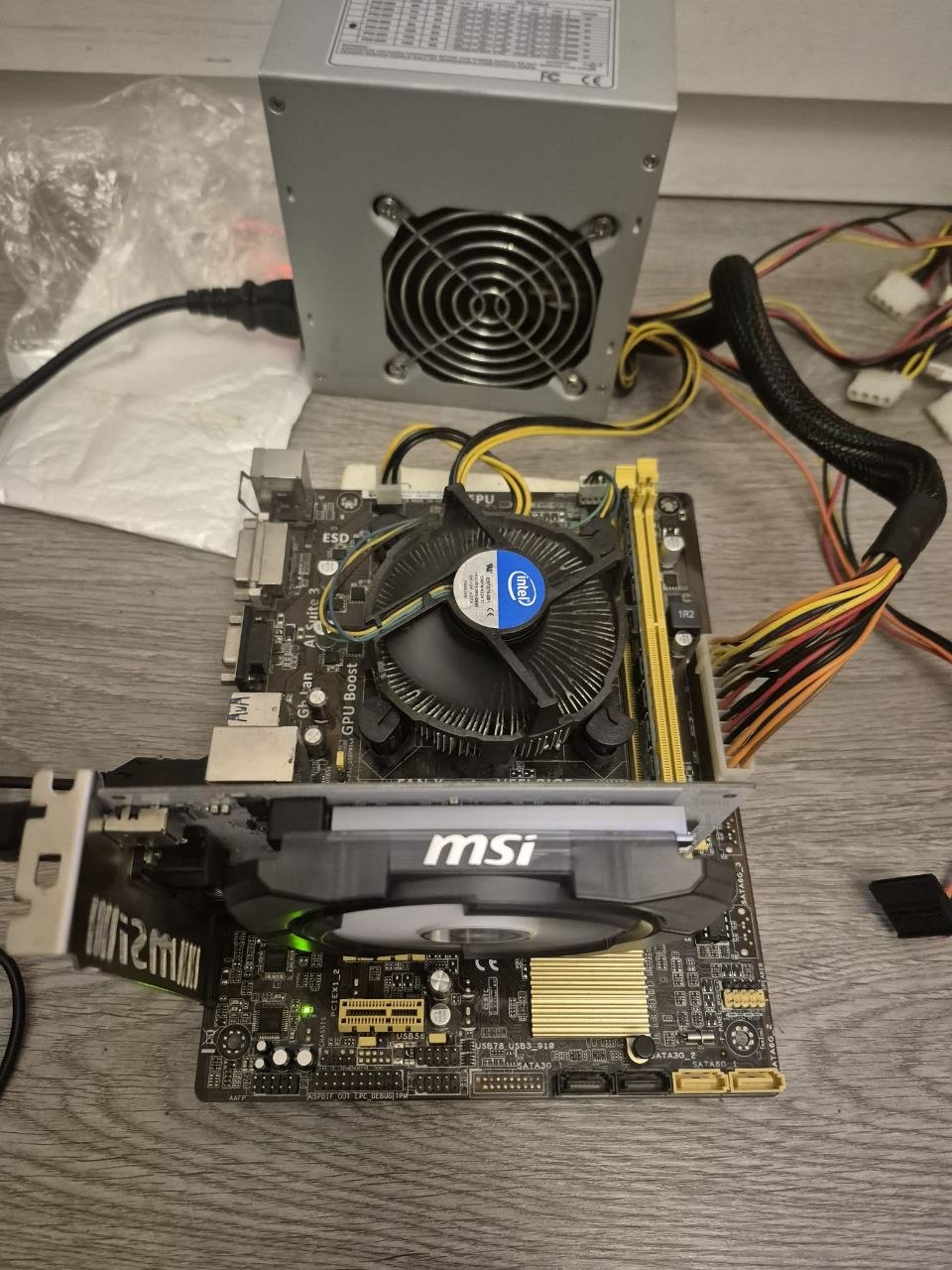 Комплект для ПК: Asus H81M-K + Intel G3220 + кулер + 4ГБ DDR3
