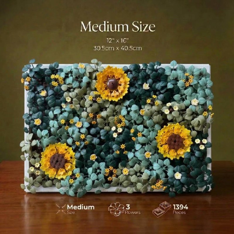 Декоративное 3D-панно Modern brick house, Sunflower Moss Garden (Medium 12x16)