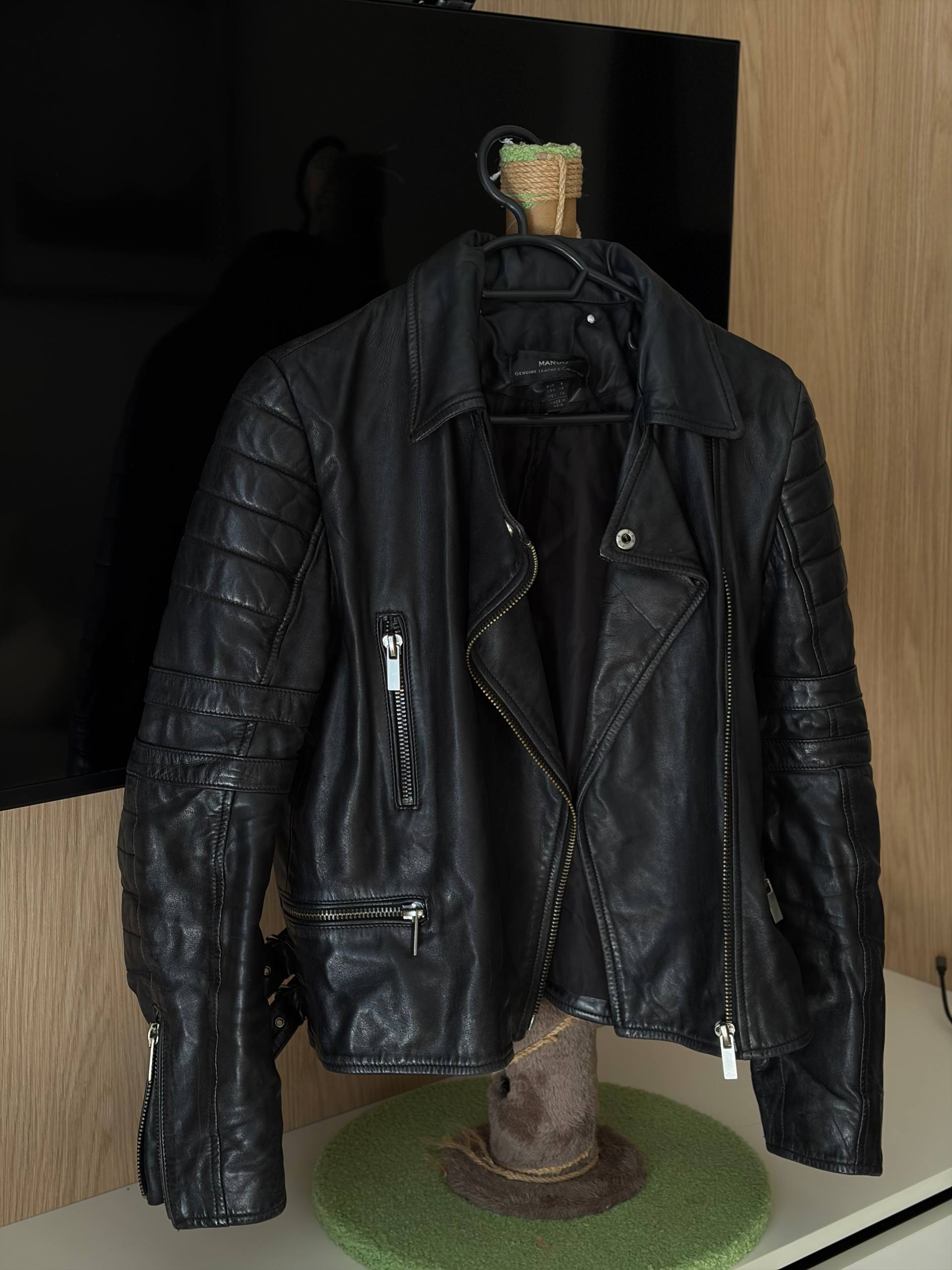 Кожаная куртка Mango Genuine Leather Collection, размер S
