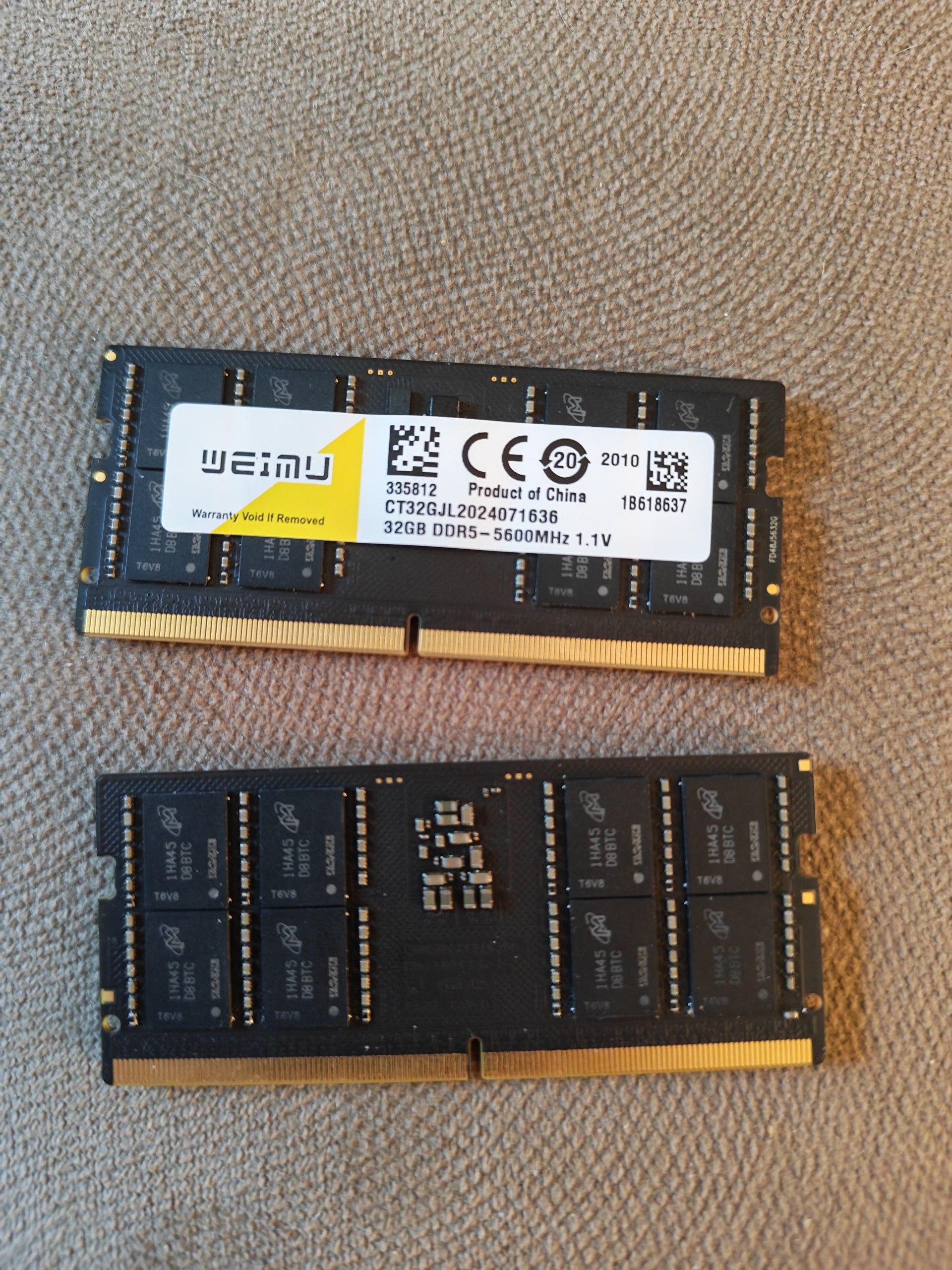 Оперативная память для ноутбука DDR5 5600MHz 2x32GB (64GB)