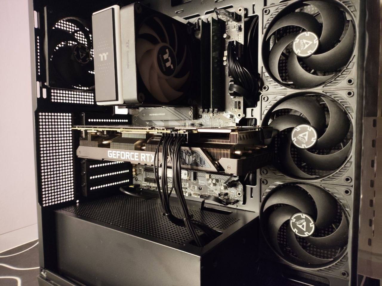 Игровой ПК RTX 3070 + i5-11400F, полностью чёрная сборка