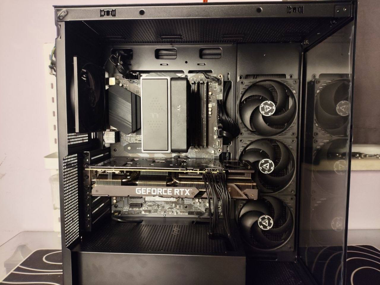 Игровой ПК RTX 3070 + i5-11400F, полностью чёрная сборка