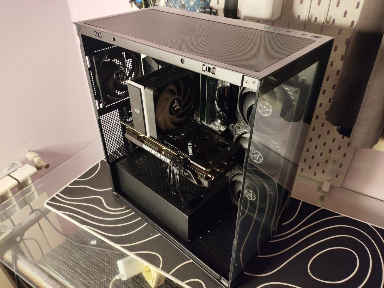 Игровой ПК RTX 3070 + i5-11400F, полностью чёрная сборка