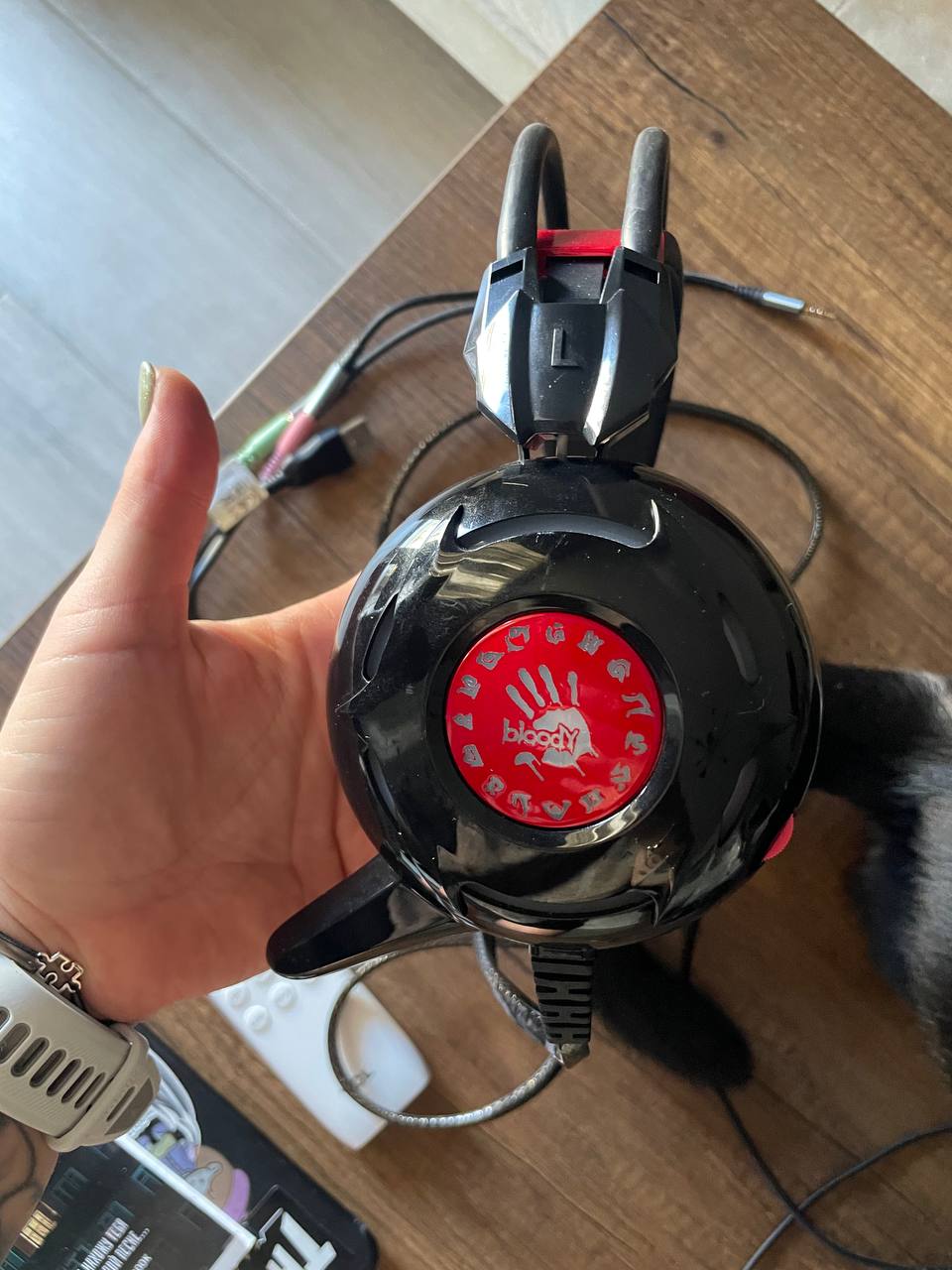 Проводные наушники A4Tech Bloody G300 Black/Red