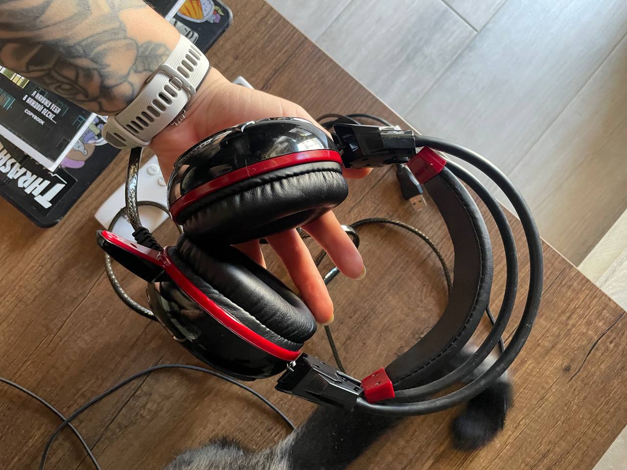 Проводные наушники A4Tech Bloody G300 Black/Red