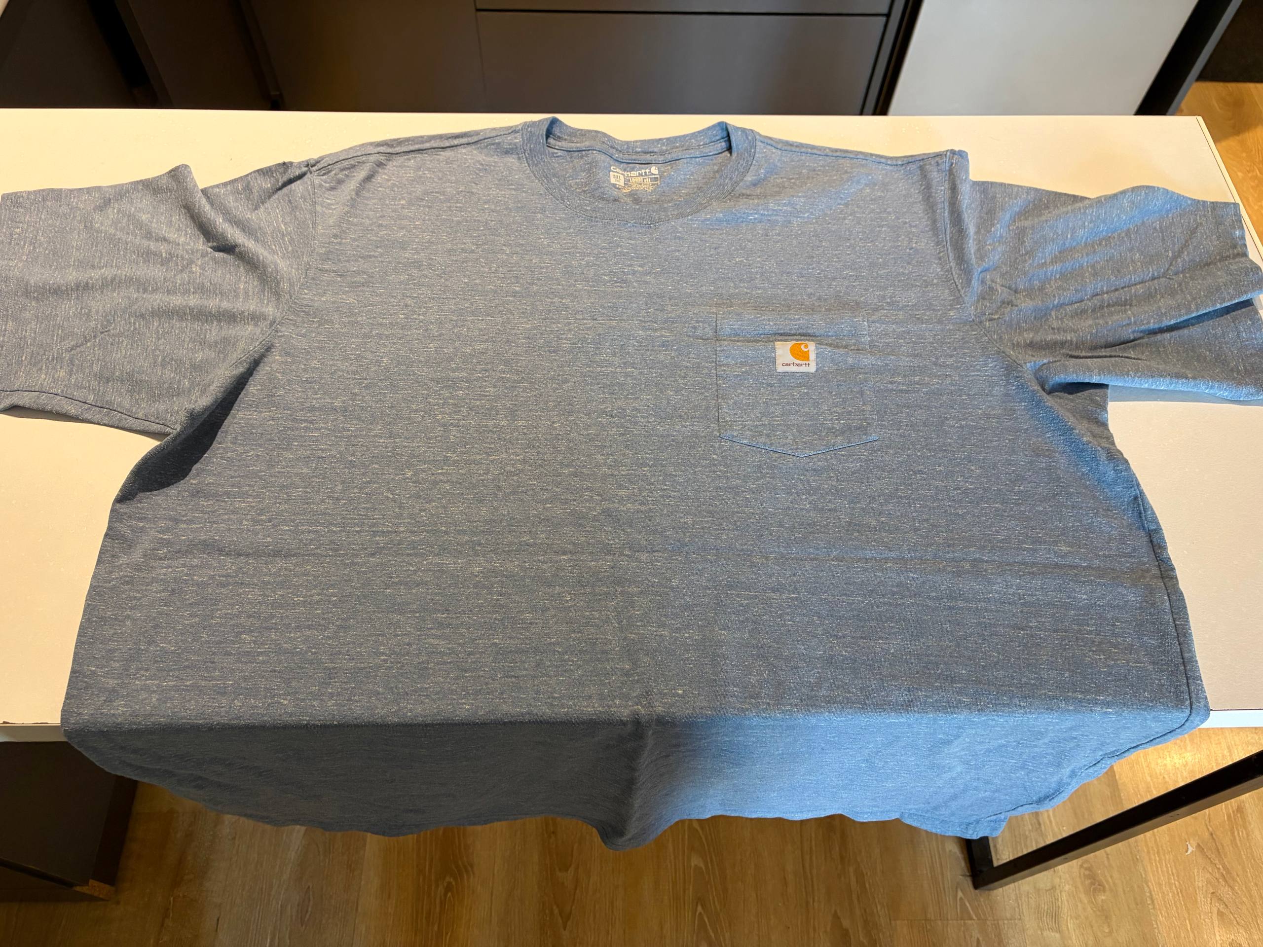 Carhartt футболка голубая, 3XL Tall, Loose fit