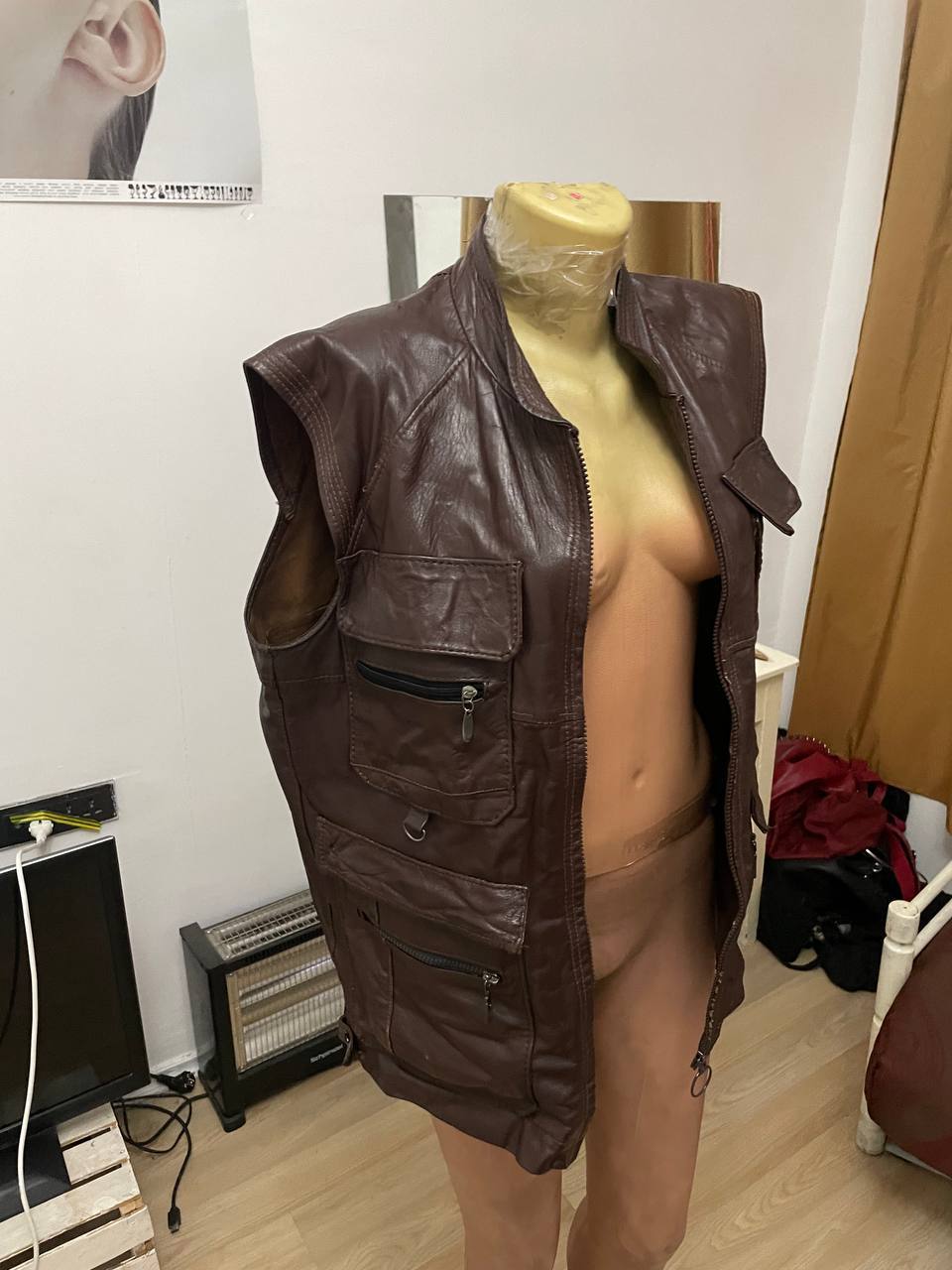 Кожаная жилетка Diesel
