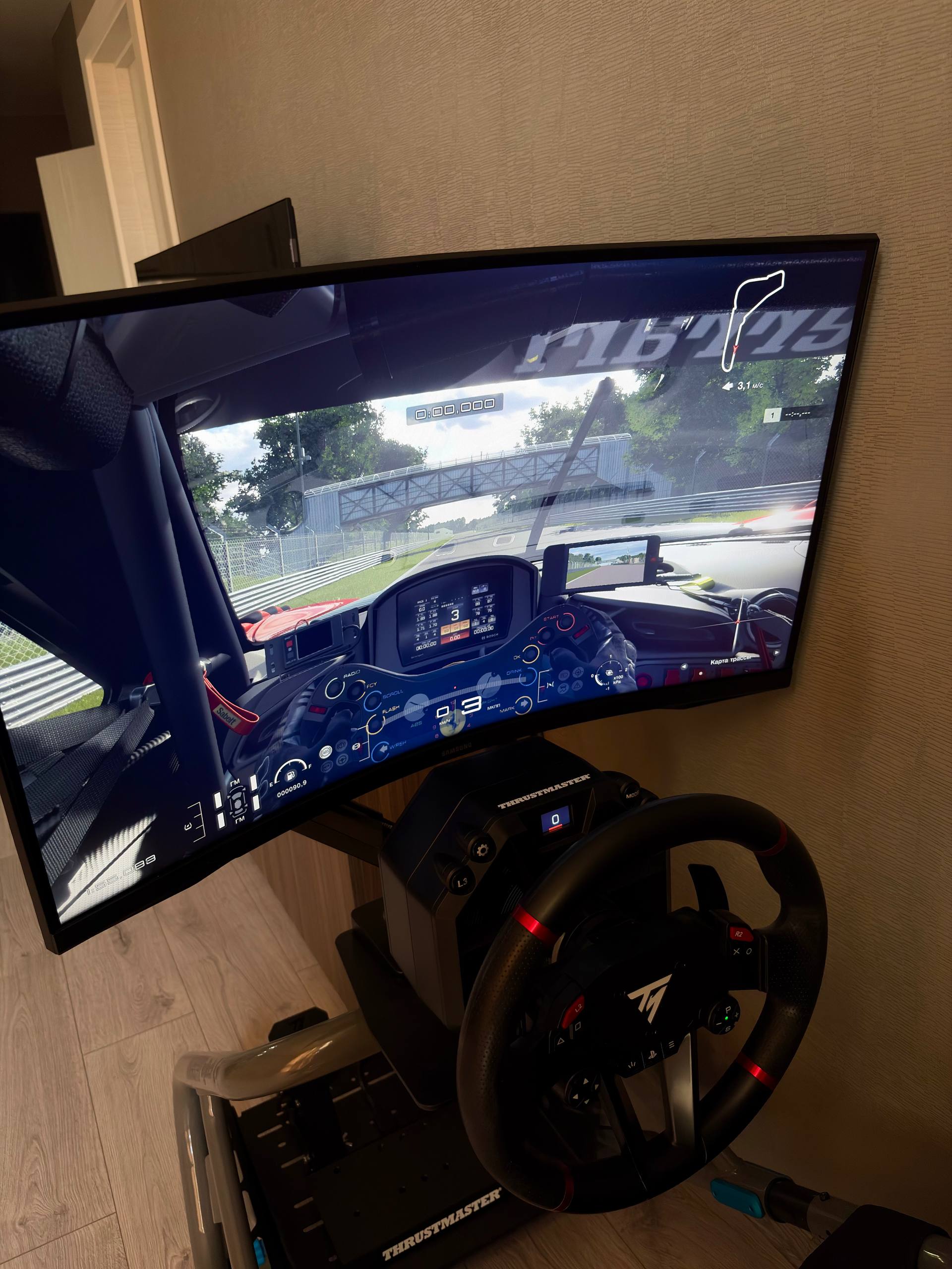 Симрейсинг сетап: Thrustmaster T598 + Playseat Trophy + Samsung Odyssey G5 32"
