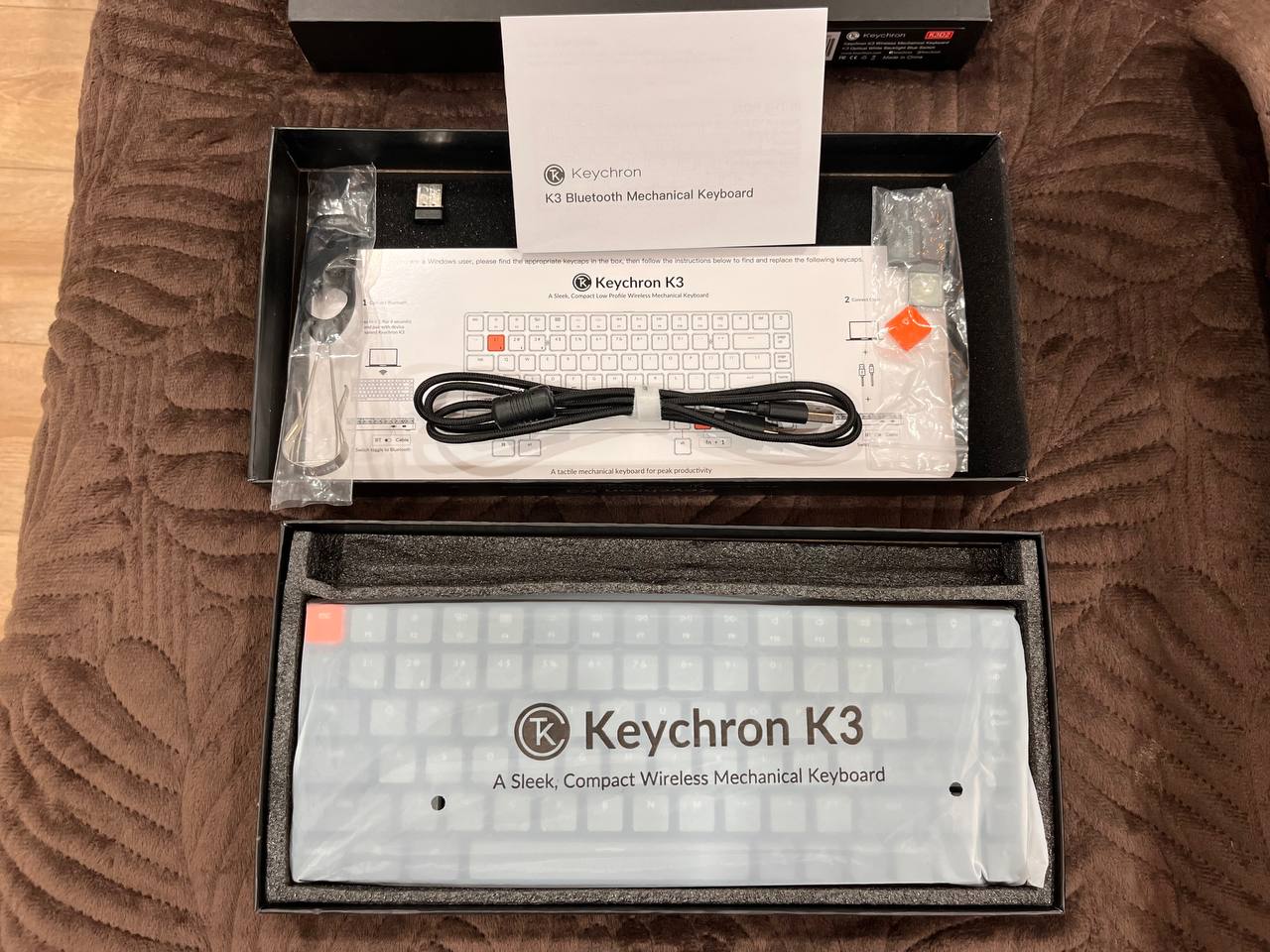Keychron K3 V2 клавиатура (голубые кликающие свитчи)