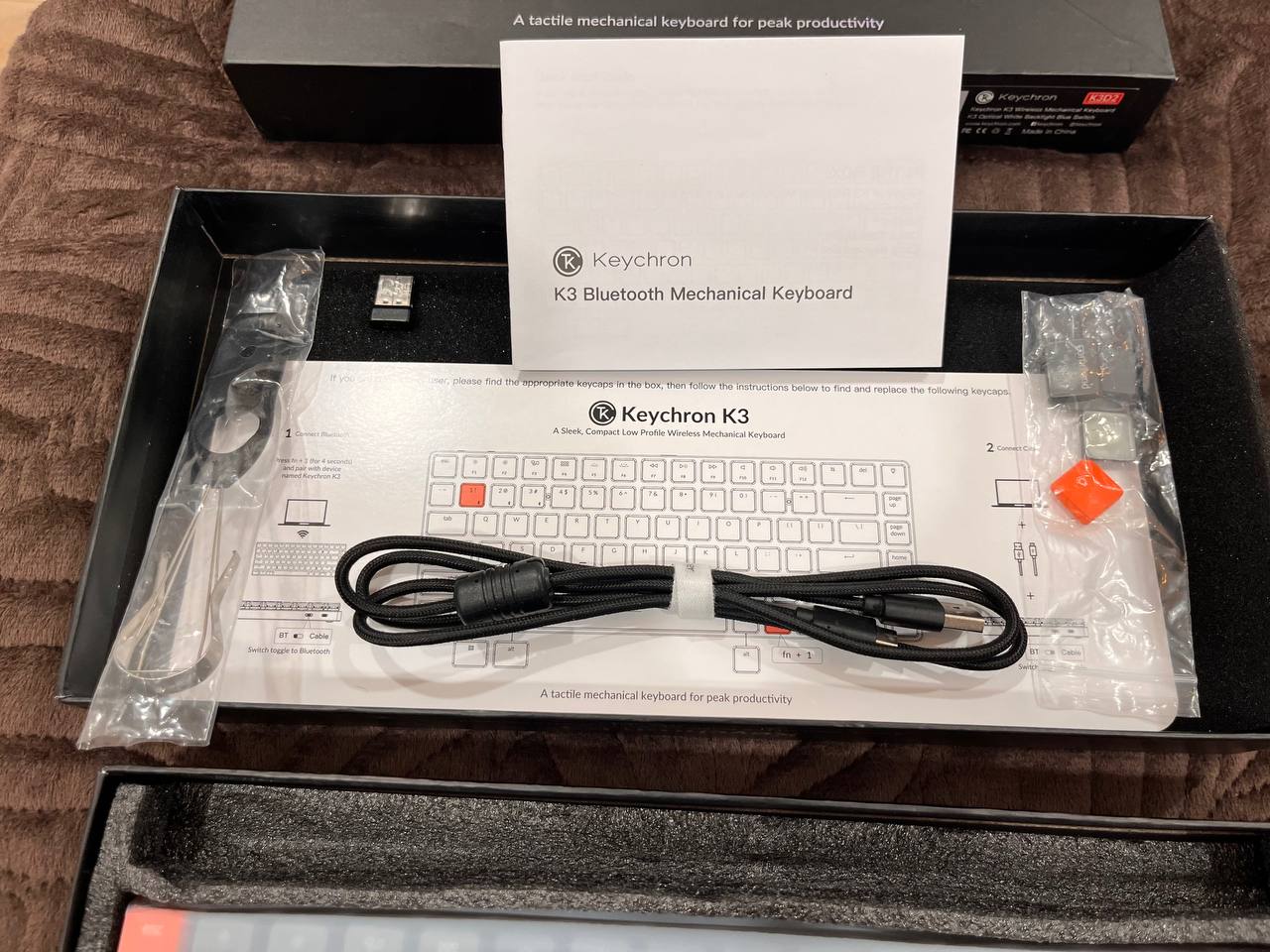 Keychron K3 V2 клавиатура (голубые кликающие свитчи)