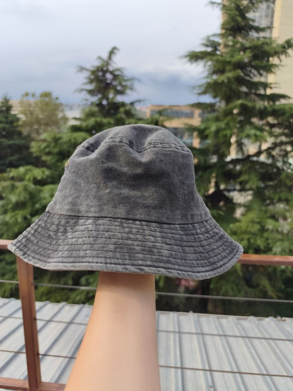 Панама чёрная джинсовая