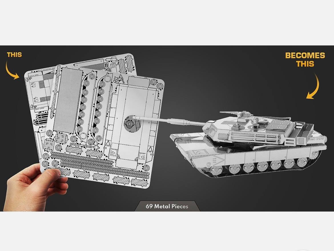 Металлический 3D-пазл Танк Абрамс