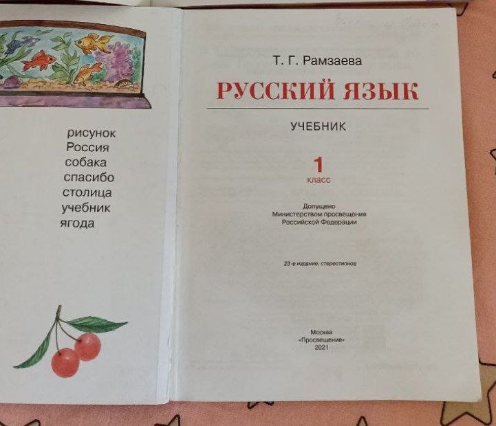 Русский язык 1 класс 2021г