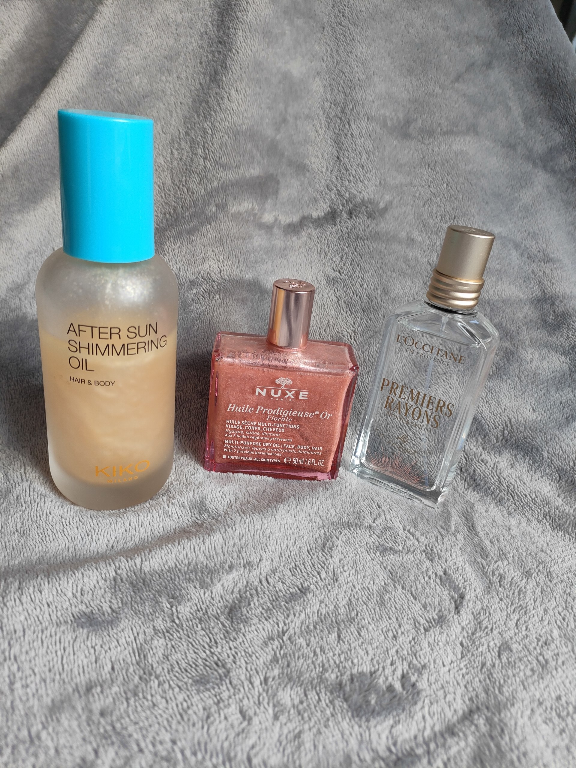 Сет мерцающих масел и парфюма: Kiko Milano, Nuxe Florale, L'Occitane